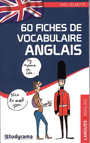 60 fiches de vocabulaire anglais