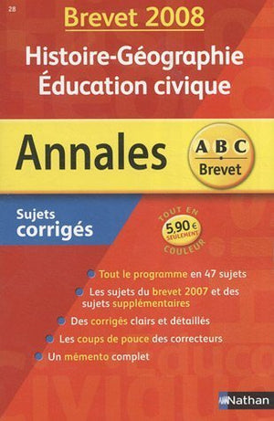 Histoire-Géographie Education civique: Sujets corrigés