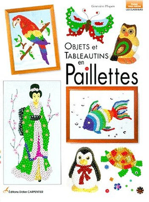 Objets et tableautins en paillettes