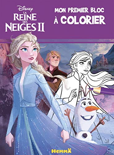 Mon premier bloc à colorier Disney La reine des neiges II (violet)