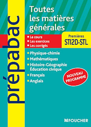 Toutes les matières générales 1e STI2D-STL