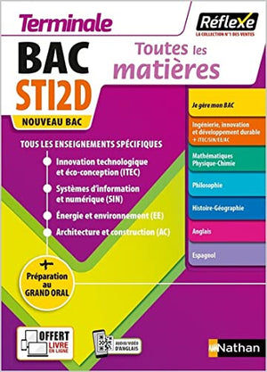 Toutes les matières - Terminale STI2D - Réflexe - 2023