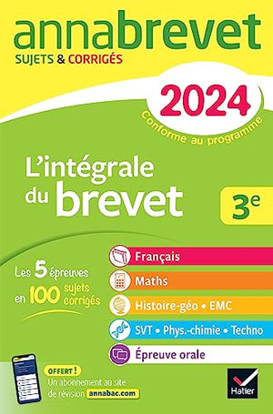 Annales du brevet Annabrevet 2024