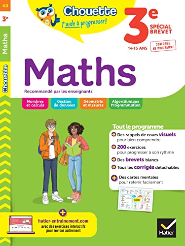 Maths 3e: cahier de révision et d'entraînement