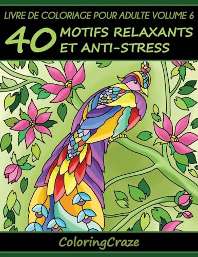Livre de coloriage pour adulte Volume 6: 40 motifs relaxants et anti-stress, Série de livre de coloriage pour adulte par ColoringCraze