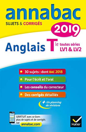 Anglais Tle LV1 et LV2