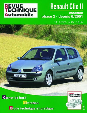 RTA 666.1 : Renault Clio 2, Essence phase 2, 1.2/1.4/1.6, depuis 6/2001