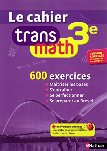 Le cahier trans math 3e