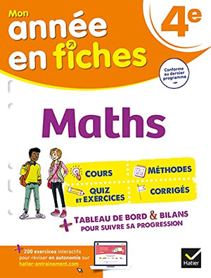 Maths 4e: fiches de révision collège