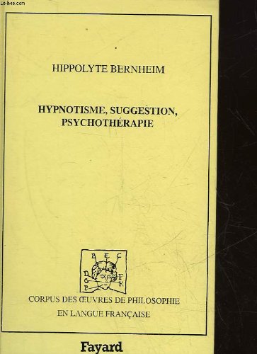 Hypnotisme, suggestion, psychothérapie