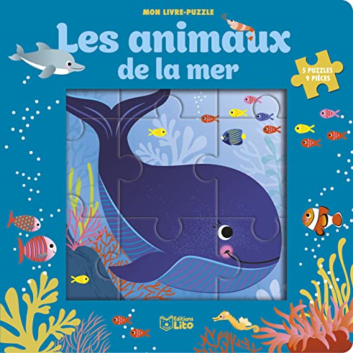 Mon liivre puzzle 9 pièces - Les animaux de la mer - Dès 2 ans
