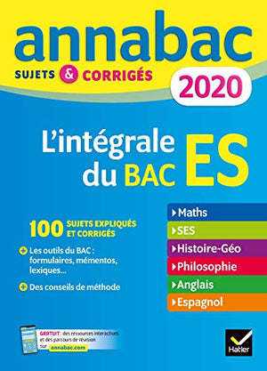 Annales Annabac 2020 L'intégrale bac ES