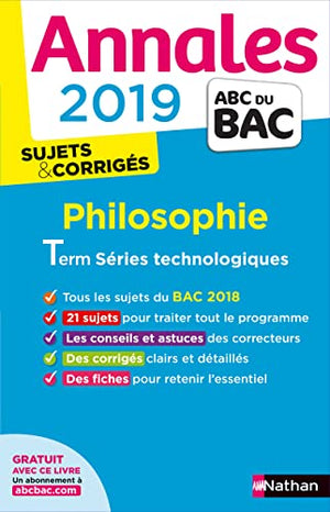 Annales ABC du Bac 2019 - Philo Term STMG