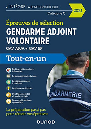 Epreuves de sélection Gendarme adjoint volontaire 2021 - GAV APJA - GAV EP