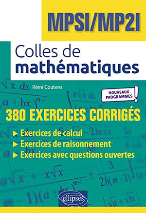 Colles de mathématiques MPSI/MP2I