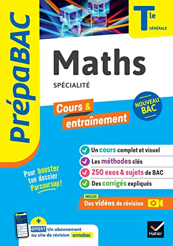 Prépabac Maths (spécialité) Tle générale - Bac 2024: nouveau programme de Terminale