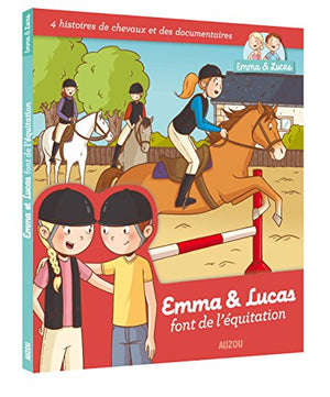 Emma et Lucas font de l'équitation