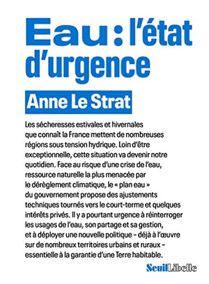 Eau : l'état d'urgence