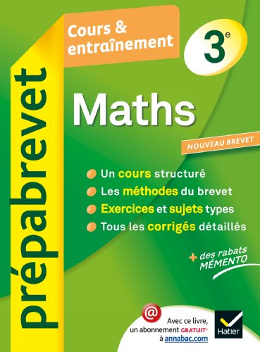 Prépabrevet cours & entrainement Maths 3e