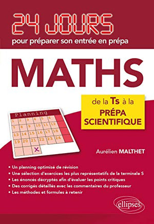 Maths 24 Jours pour Préparer Son Entrée en Prépa