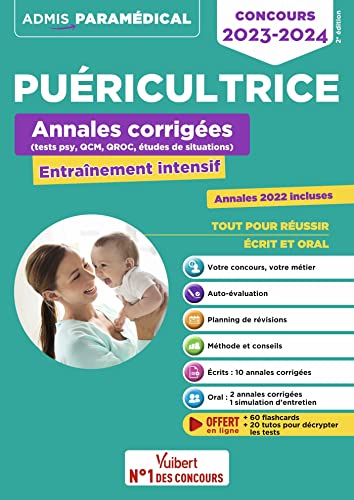 Concours Puéricultrice - Annales corrigées - Sujets 2023: Entraînement intensif - IFPDE - 2023-2024