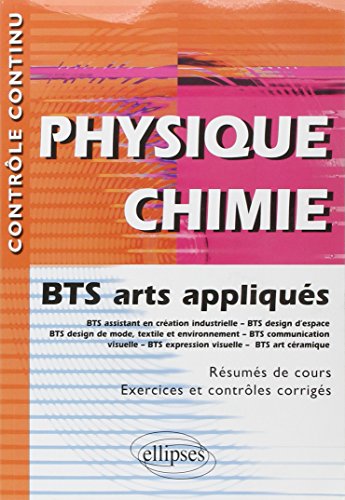 Physique Chimie BTS Arts Appliqués