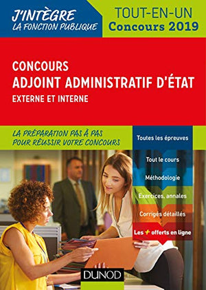 Concours Adjoint administratif d'Etat - Externe et interne - Tout-en-un - Concours 2019