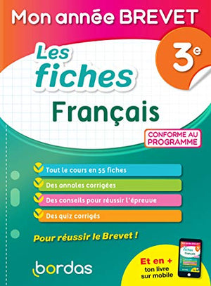 Mon année Brevet Les fiches Français 3e