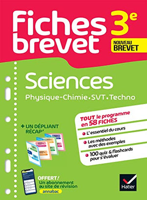 Fiches brevet Sciences 3e