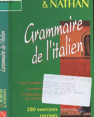 Grammaire de l'italien