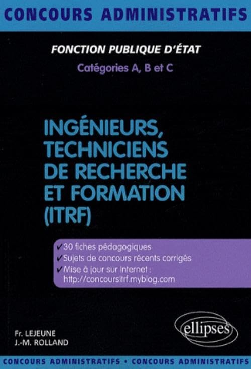 Concours Ingenieurs Techniciens De Recherche & Formation (Itrf)