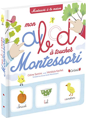 Mon ABCD Montessori – Abécédaire de 75 mots illustrés avec des lettres rugueuses – À partir de 3 ans