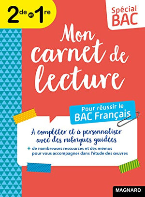 Mon carnet de lecture Bac Français 2025