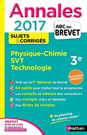 Physique-Chimie, Sciences de la Vie et de la Terre, Technologie 3e