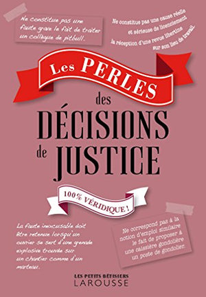 Les perles des décisions de justice