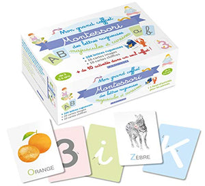 Mon grand coffret Montessori des lettres rugueuses majuscules et cursives