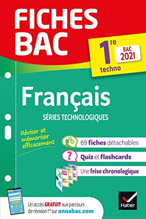 Fiches bac français 1re technologique Bac 2021