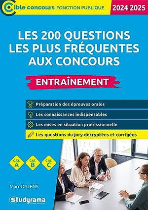 Les 200 questions les plus fréquentes aux concours - Entraînement