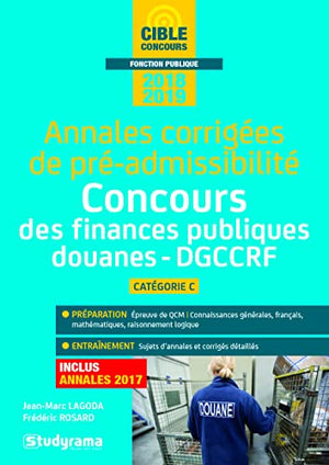 Annales corrigées pré-admissibilité concours finances publiques dgccrf cat c