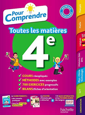 Pour comprendre toutes les matières 4e