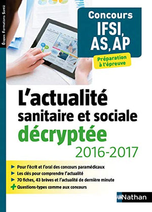 L'actualité sanitaire et sociale décryptée pour IFSI/AS/AP