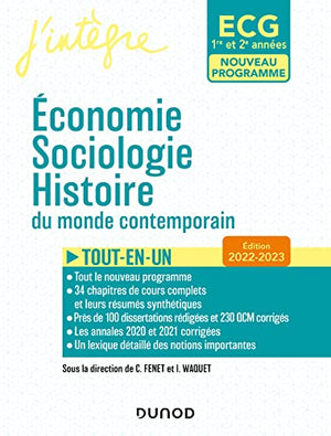 ECG 1 et ECG 2 - Economie, Sociologie, Histoire du monde contemporain