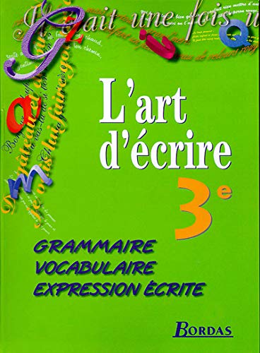 3e. Grammaire, vocabulaire, expression écrite