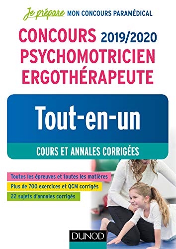 Concours 2019/2020 Psychomotricien Ergothérapeute - Tout-en-un - Cours et annales corrigées