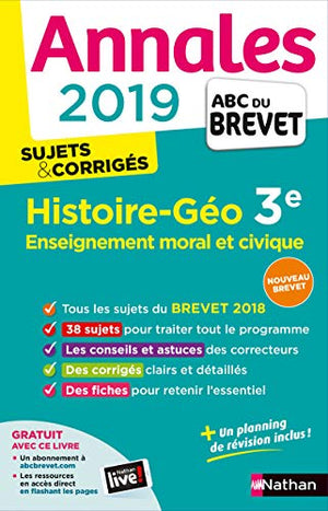 Histoire-Géographie, Enseignement moral et civique 3e