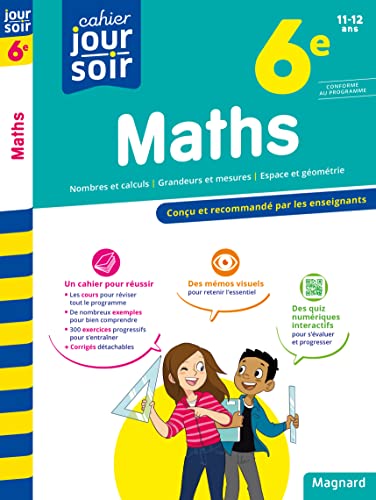 Maths 6e - Cahier Jour Soir: Conçu et recommandé par les enseignants