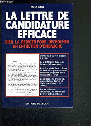 La lettre de candidature efficace