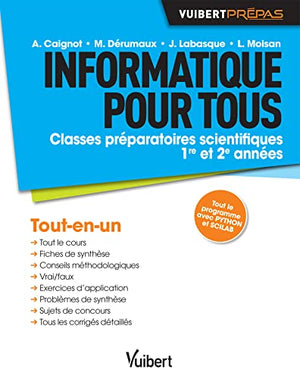 Informatique pour tous - Classes préparatoires scientifiques - 1re et 2e années