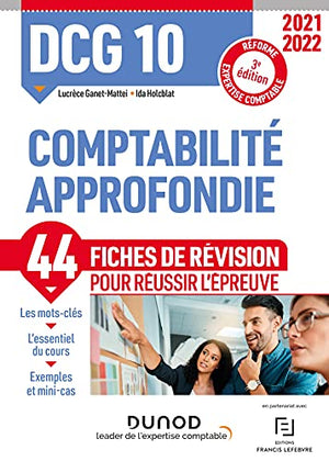 DCG 10 Comptabilité approfondie - Fiches de révision