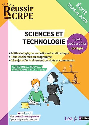 Réussir mon CRPE 2023 - Sciences et Technologie épreuve écrit d'application